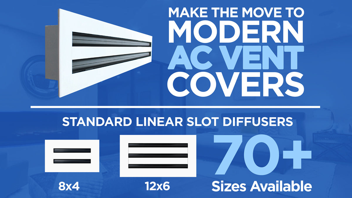 Buildmart Modern Air AC Vent Covers - Linear Slot Diffusers & Plenums